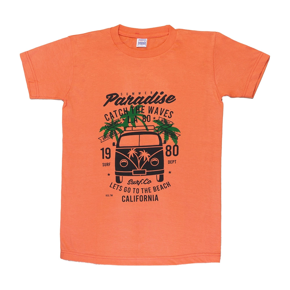 Powermerc Cotton Tees for Kids-Coral